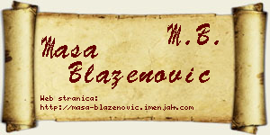 Maša Blaženović vizit kartica